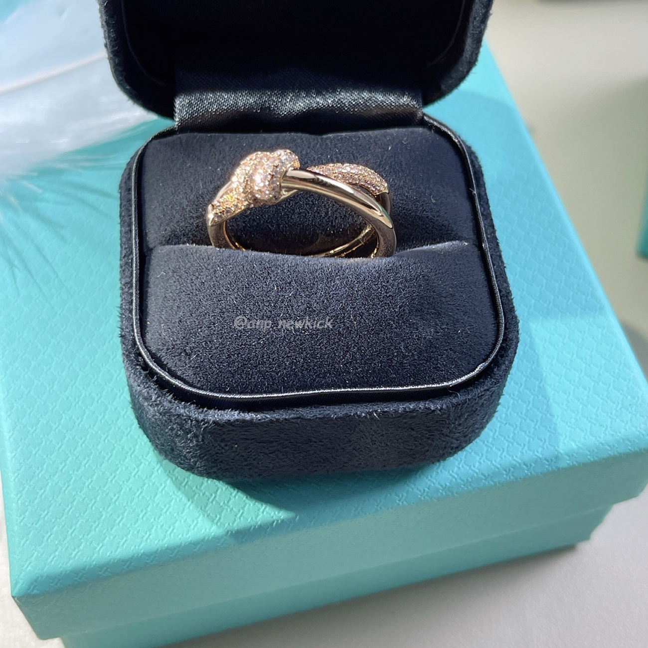 Tiffany T Rose Gold Diamond Double Row Ring (3) - www.newkick.vip