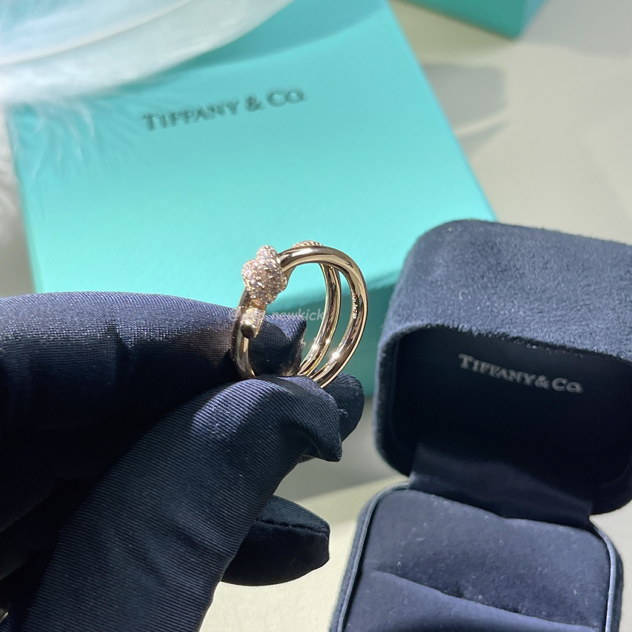 Tiffany T Rose Gold Diamond Double Row Ring (6) - www.newkick.vip