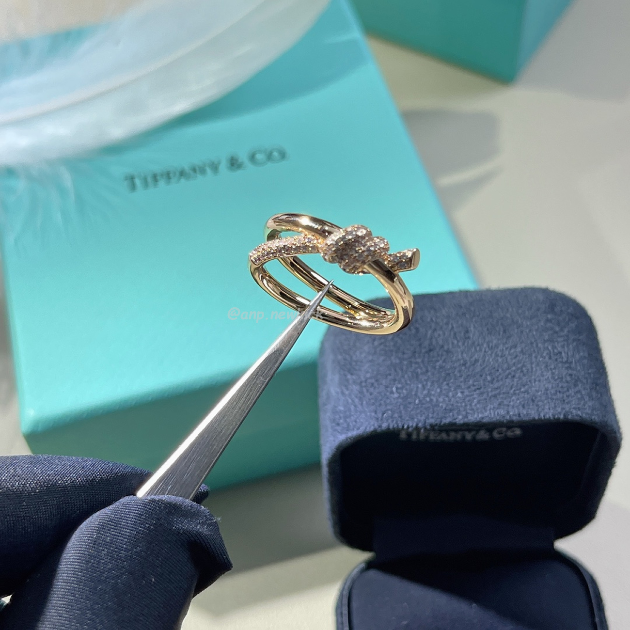 Tiffany T Rose Gold Diamond Double Row Ring (7) - www.newkick.vip