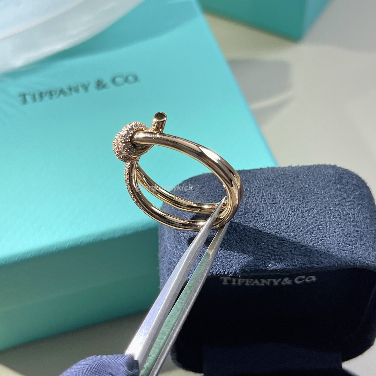 Tiffany T Rose Gold Diamond Double Row Ring (8) - www.newkick.vip