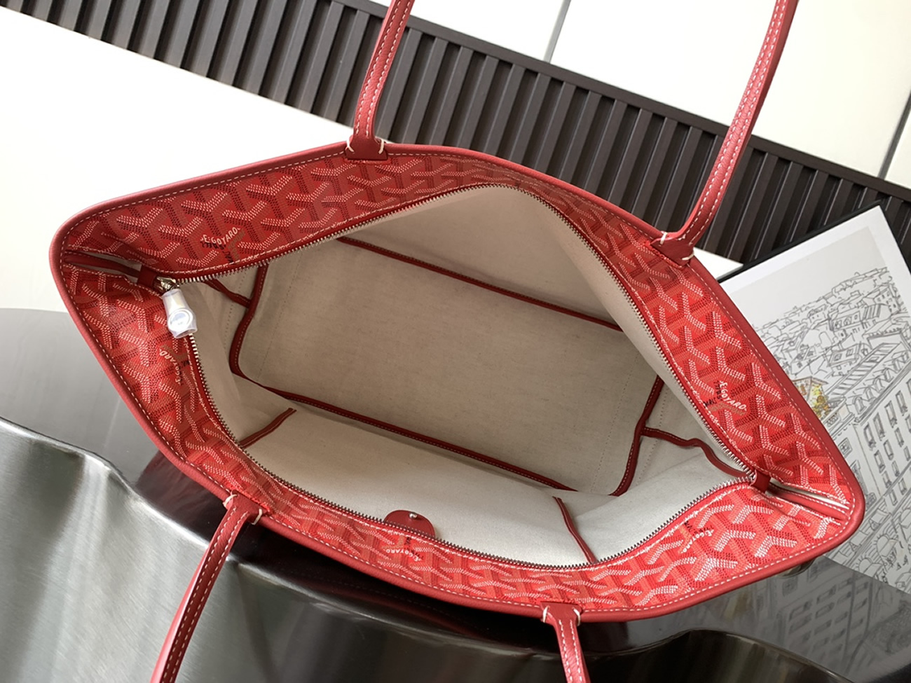 Goyard Artois Tote Pm Blacknatural Green Grey Red White Navy Blue Black Yellow (19) - www.newkick.vip