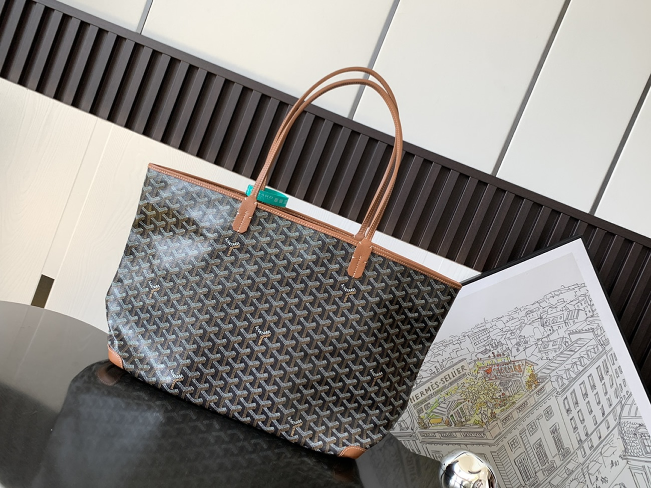 Goyard Artois Tote Pm Blacknatural Green Grey Red White Navy Blue Black Yellow (2) - www.newkick.vip