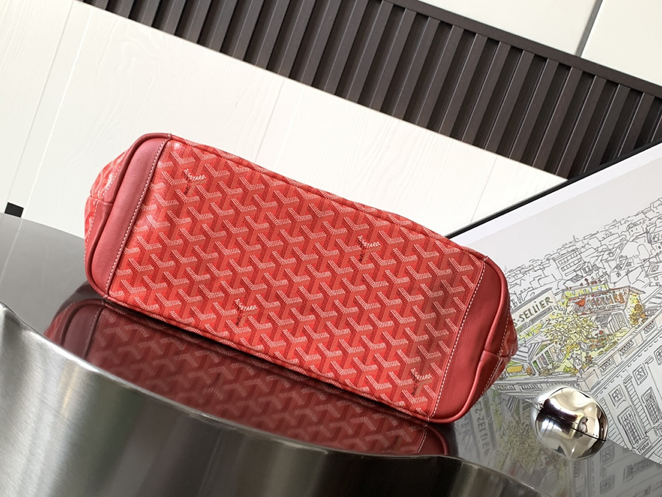 Goyard Artois Tote Pm Blacknatural Green Grey Red White Navy Blue Black Yellow (20) - www.newkick.vip