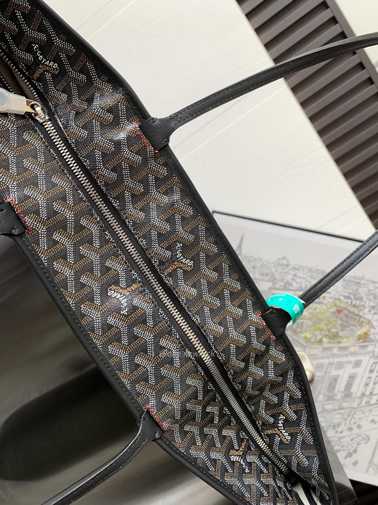 Goyard Artois Tote Pm Blacknatural Green Grey Red White Navy Blue Black Yellow (28) - www.newkick.vip