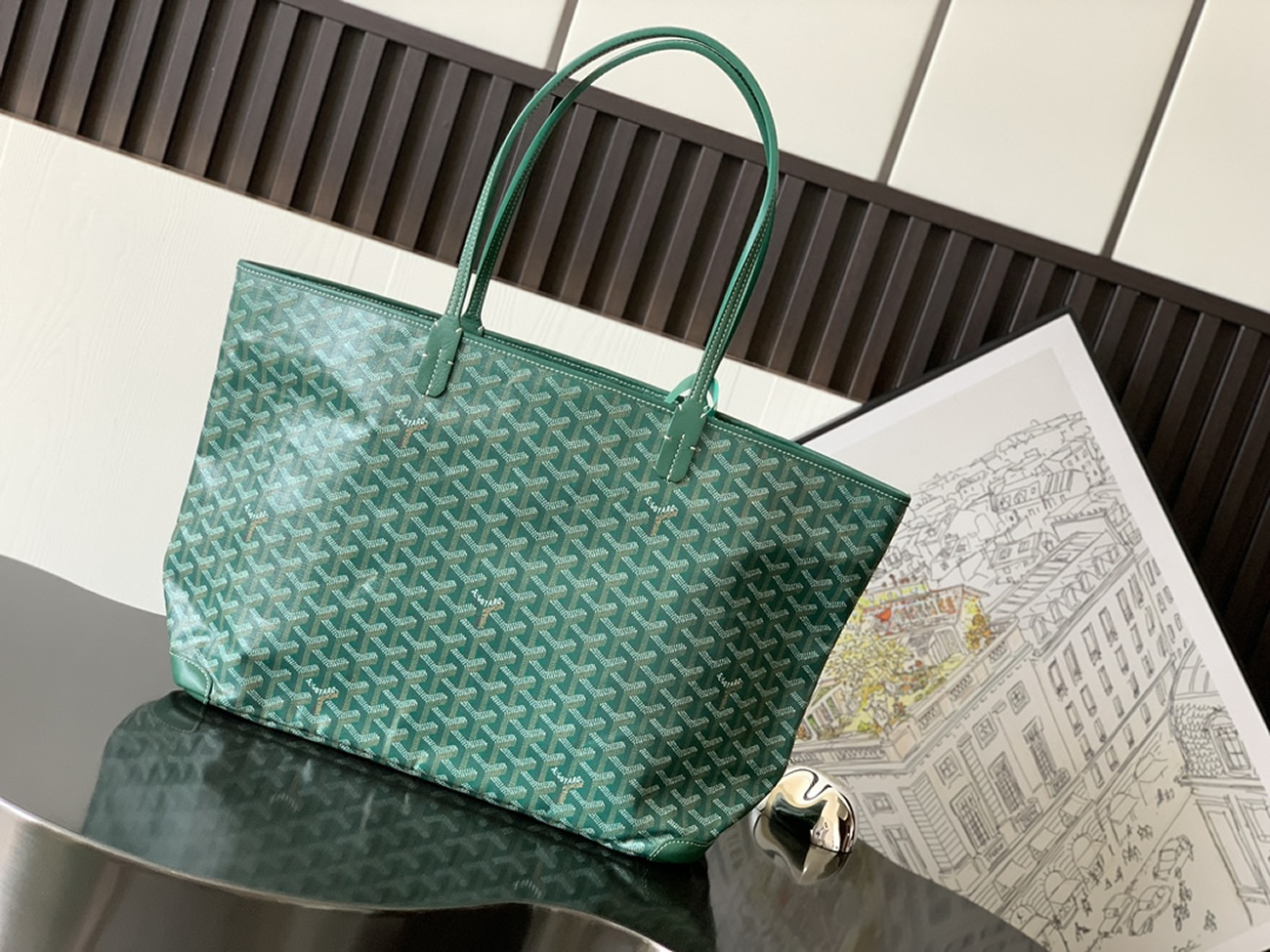 Goyard Artois Tote Pm Blacknatural Green Grey Red White Navy Blue Black Yellow (3) - www.newkick.vip