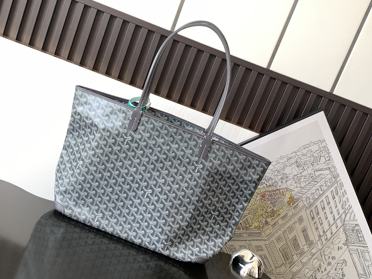 Goyard Artois Tote Pm Blacknatural Green Grey Red White Navy Blue Black Yellow (4) - www.newkick.vip