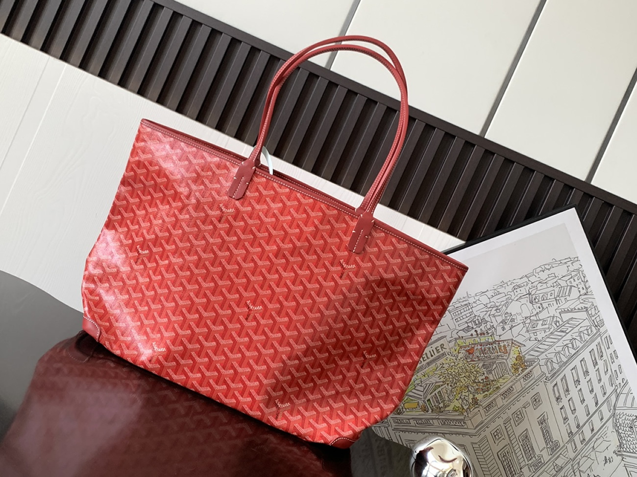 Goyard Artois Tote Pm Blacknatural Green Grey Red White Navy Blue Black Yellow (5) - www.newkick.vip