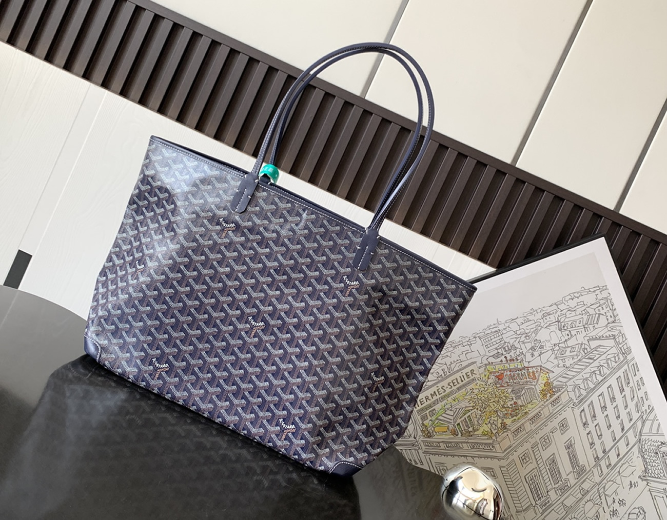 Goyard Artois Tote Pm Blacknatural Green Grey Red White Navy Blue Black Yellow (7) - www.newkick.vip