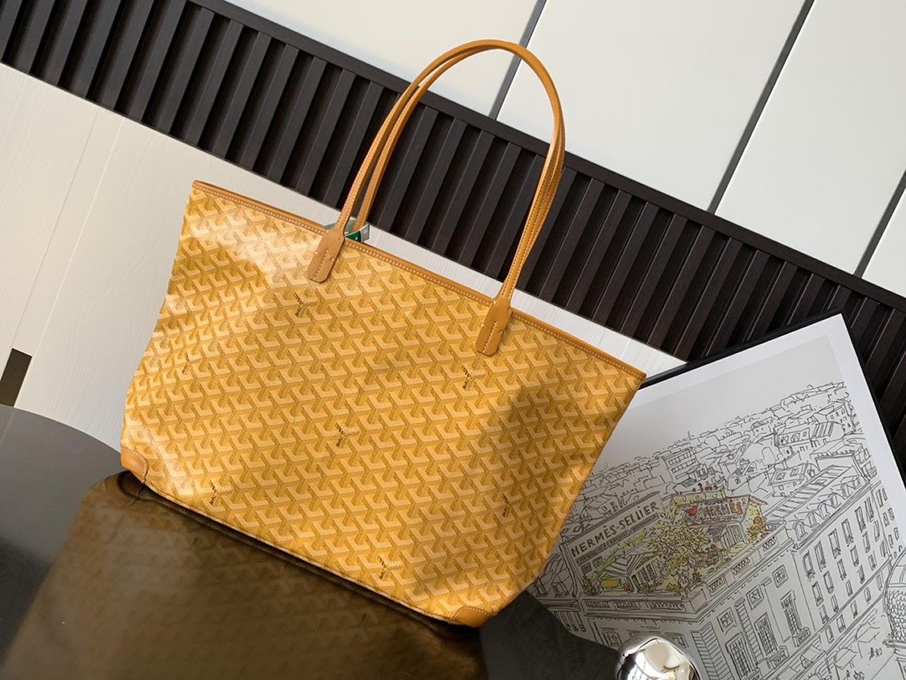 Goyard Artois Tote Pm Blacknatural Green Grey Red White Navy Blue Black Yellow (9) - www.newkick.vip