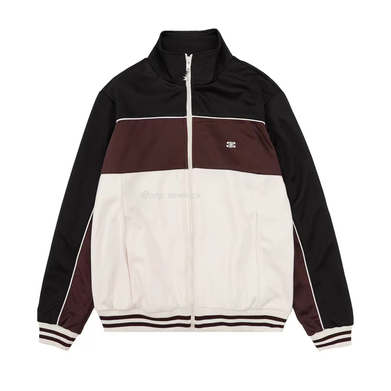 Celine Triomphe Logo Embroidered Zip Up Track Jacket (1) - www.newkick.vip