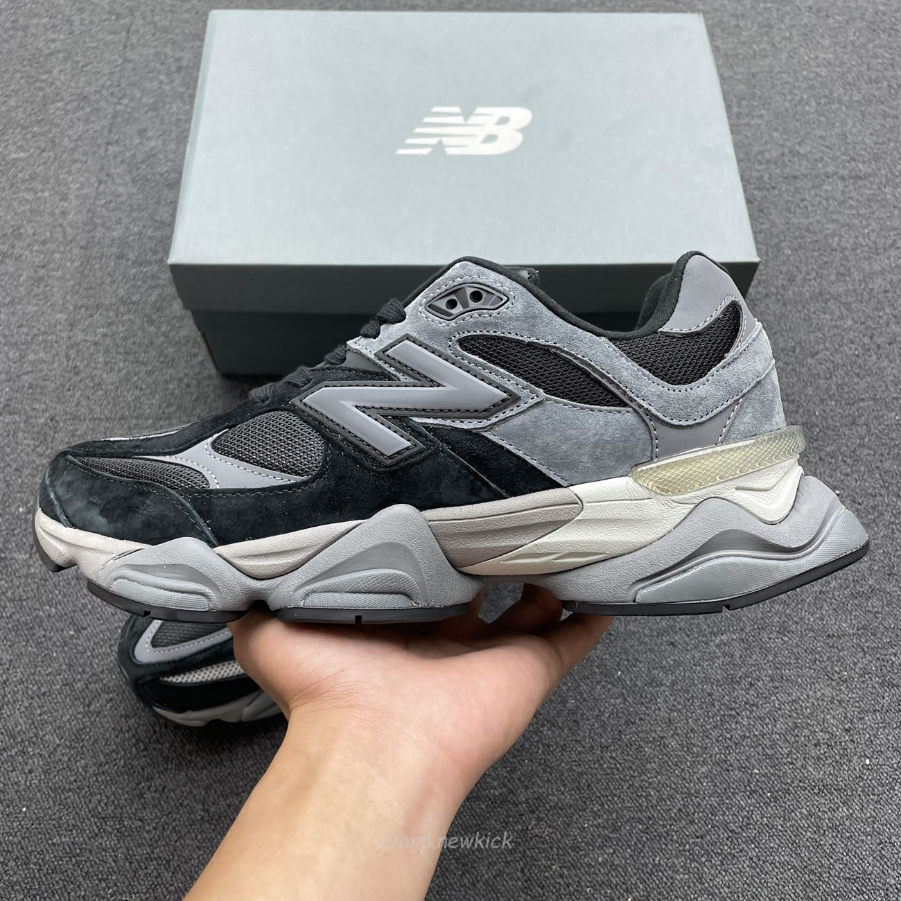 New Balance 9060 Black Castlerock Grey U9060blk (4) - www.newkick.vip