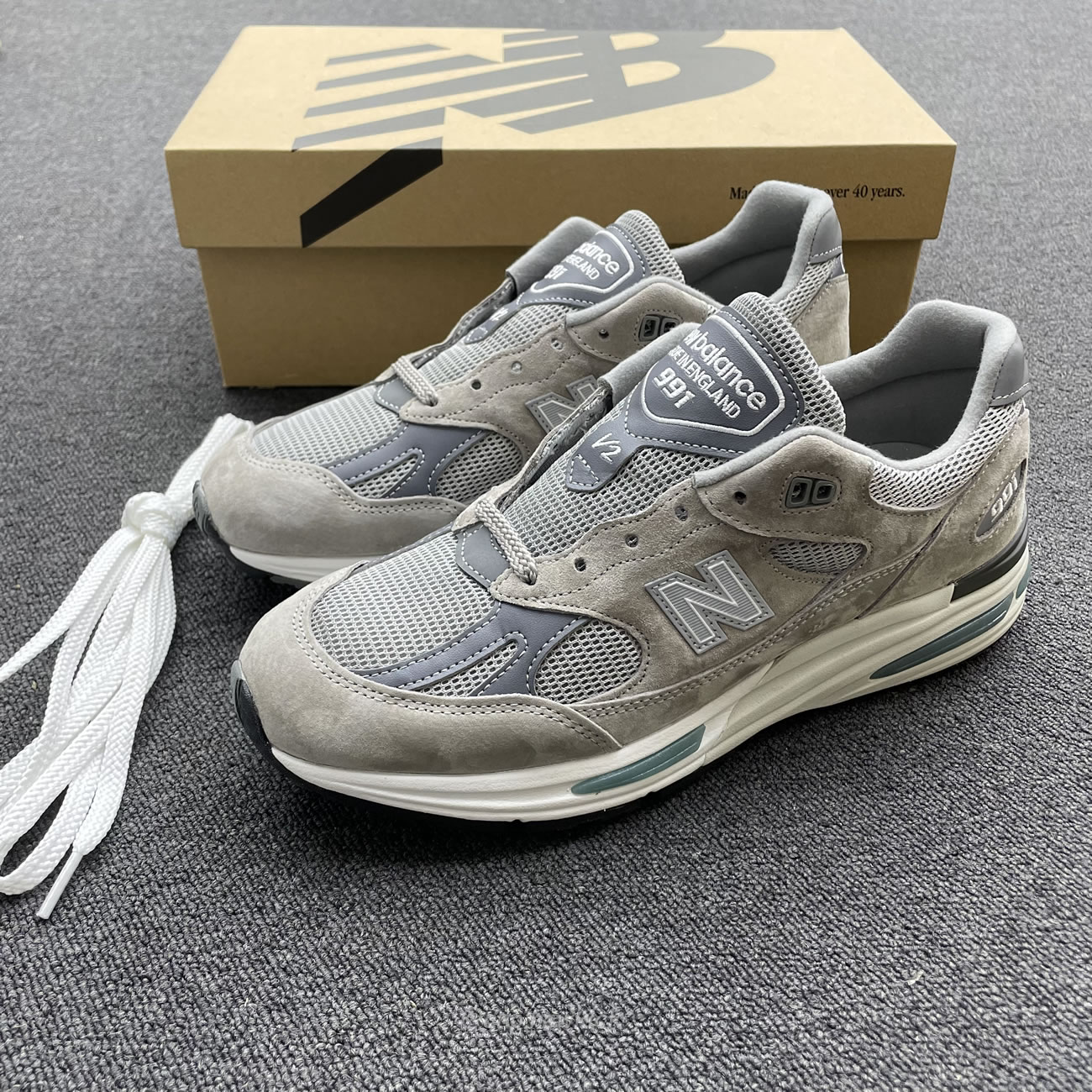 New Balance 991v2 Miuk Rock Ridge Grey U991gl2 (10) - www.newkick.vip