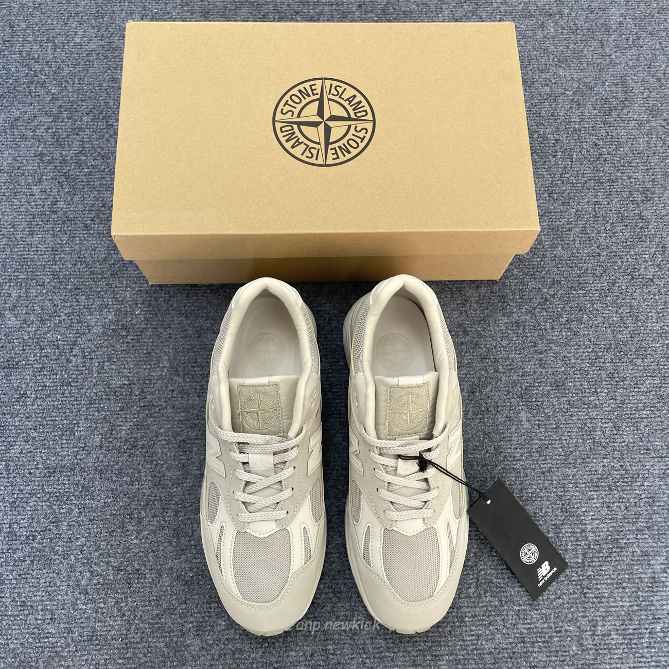 New Balance 991v2 Miuk Stone Island Ghost Pack Sand U991se2 (2) - www.newkick.vip
