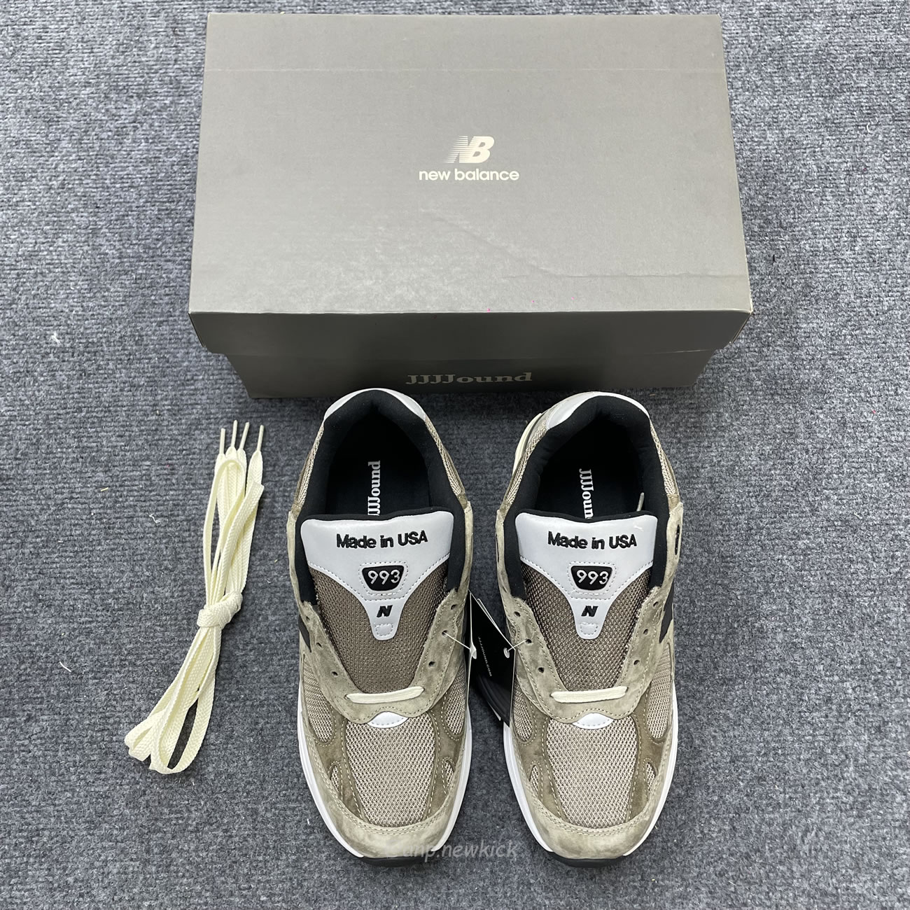 New Balance 993 Miusa Jjjjound Military Urban Grey Angora U993jj (5) - www.newkick.vip