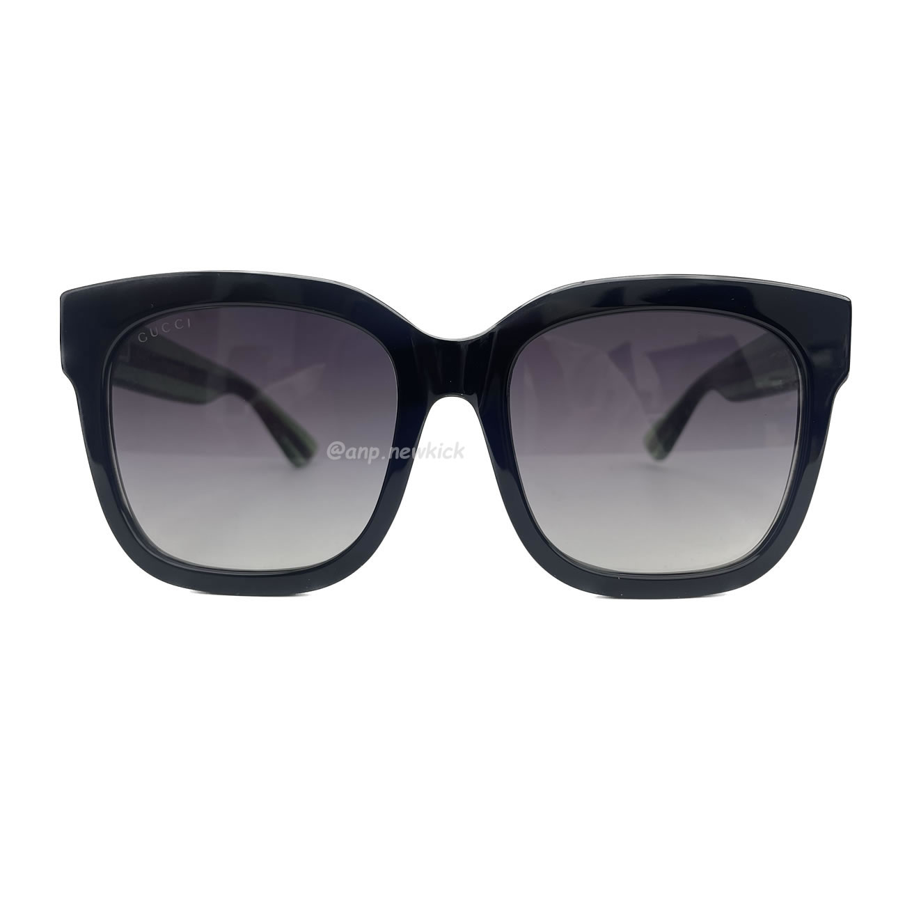 Gucci Glittered Oversized Rectangular Universal Fit Sunglasses Black Green Red (1) - www.newkick.vip