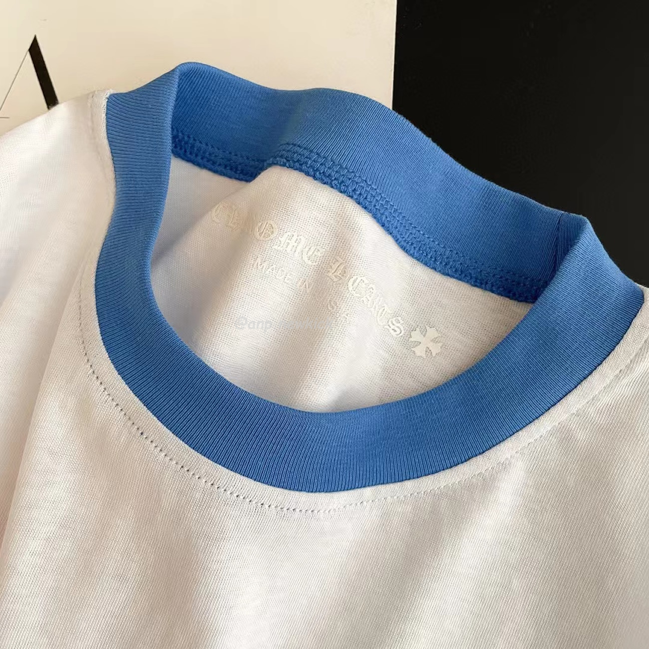 Chrome Hearts Horseshoe Logo Vintage White Short Sleeve Tee (10) - www.newkick.vip