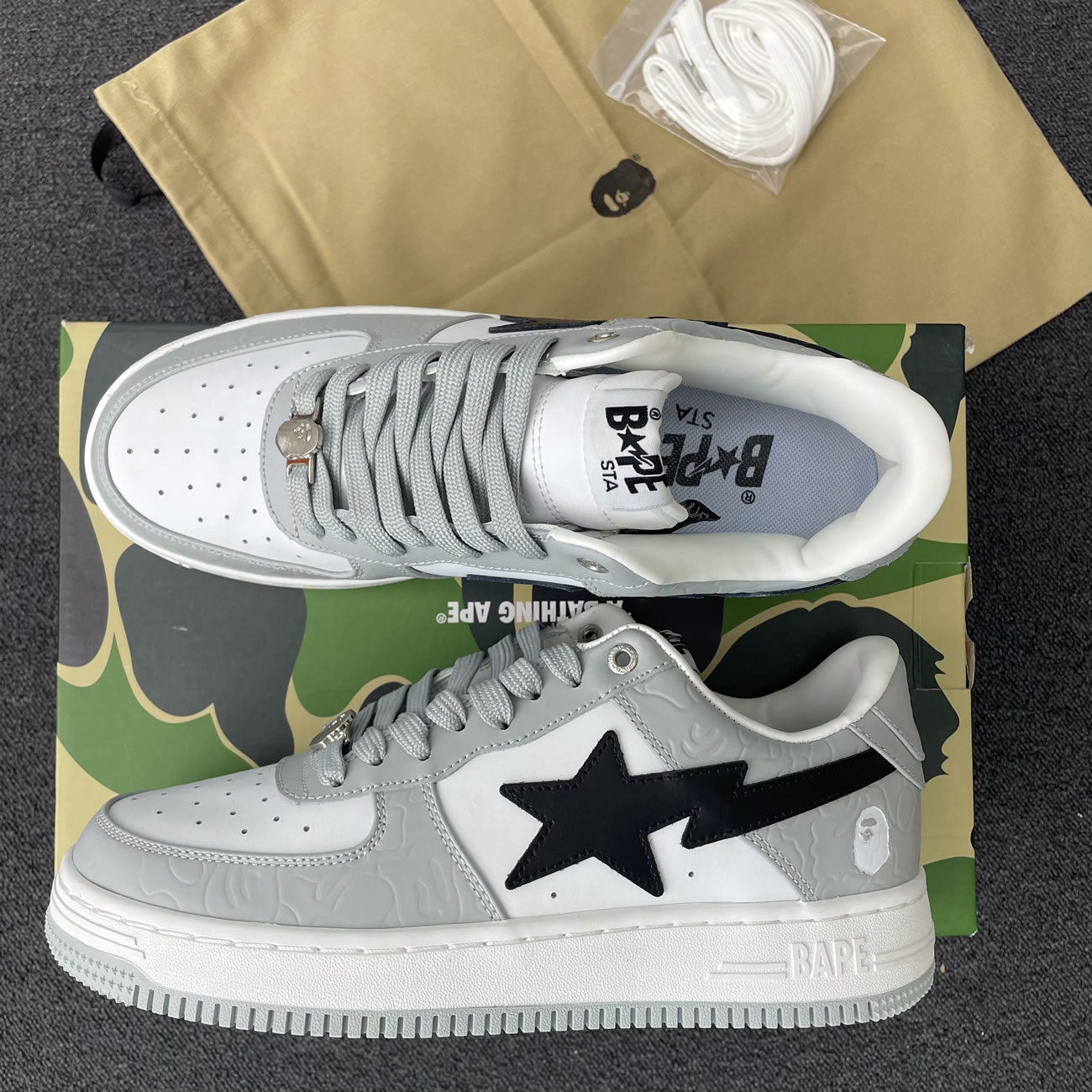 A Bathing Ape Bape Sta Low Black (24) - www.newkick.vip