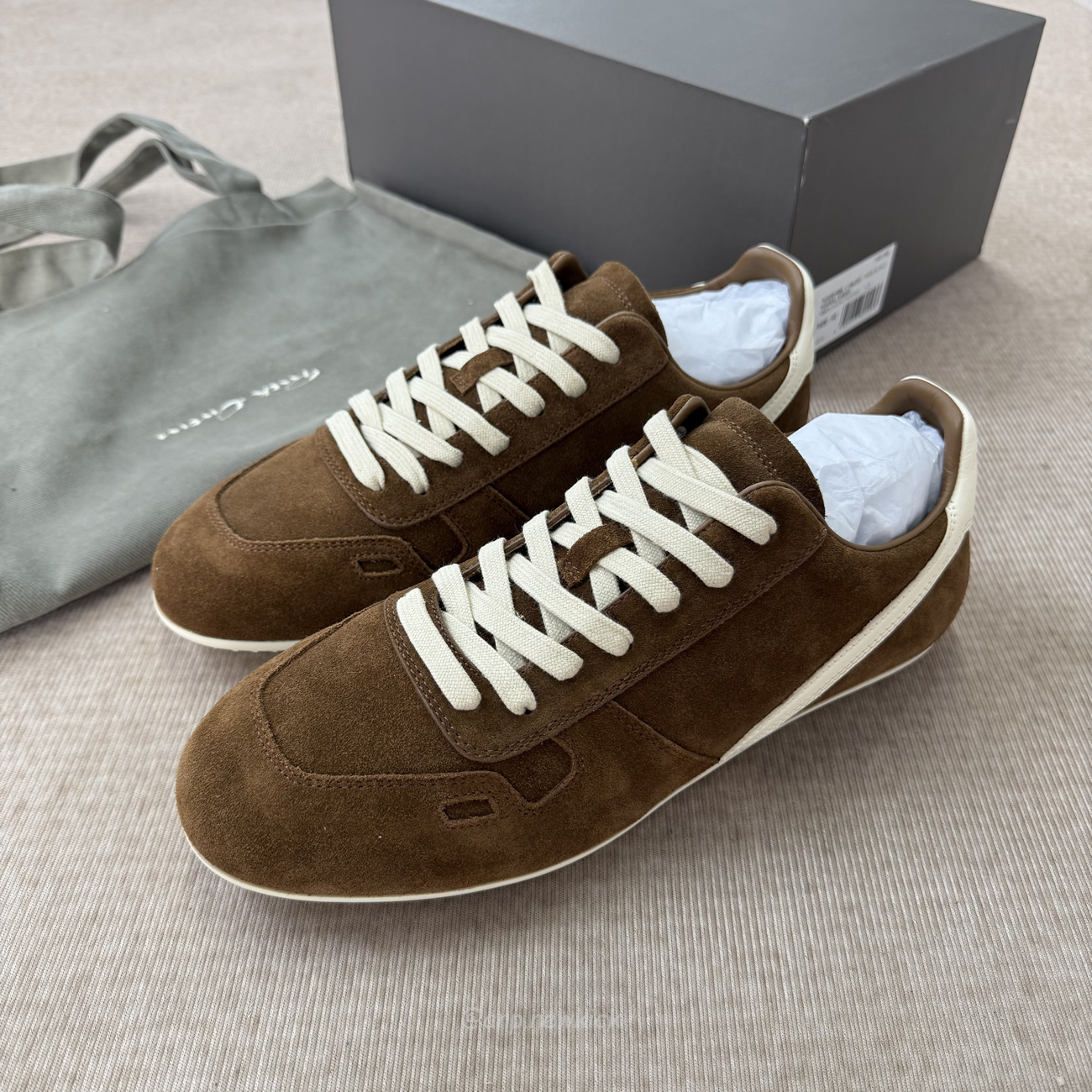Rick Owens Minimal Sneak Suede Leather Panel Sneakers (2) - www.newkick.vip Rick Owens Minimal Sneak Suede Leather Panel Sneakers (2) - www.newkick.vip