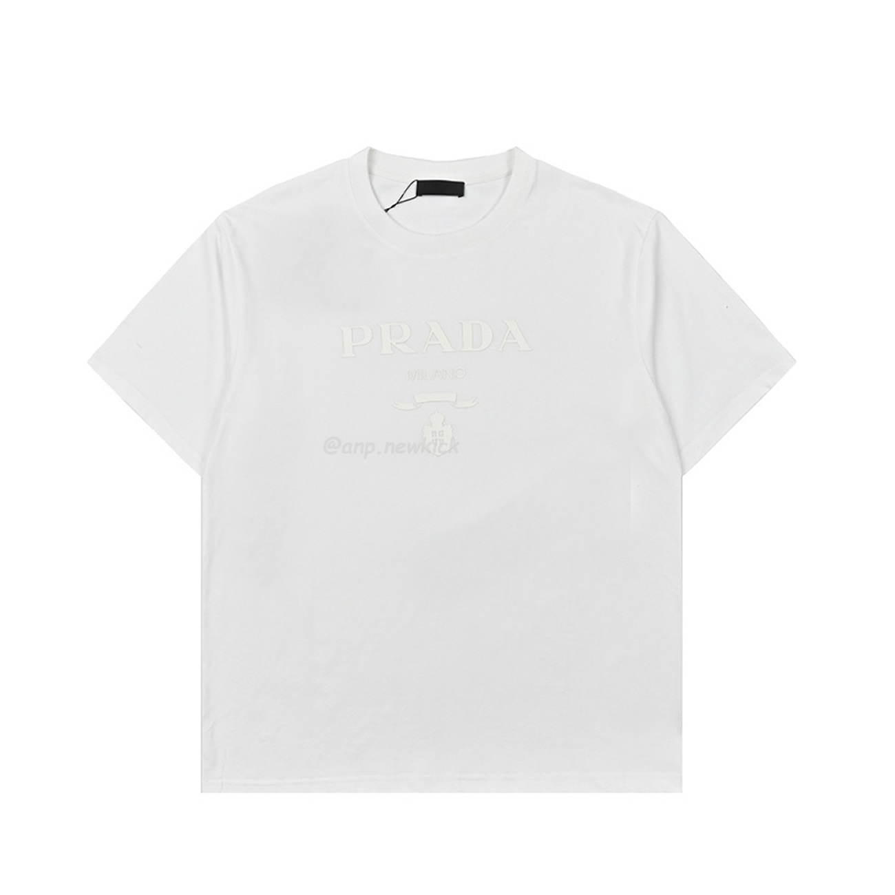 Prada Raised Logo Round Neck T Shirt (3) - www.newkick.vip