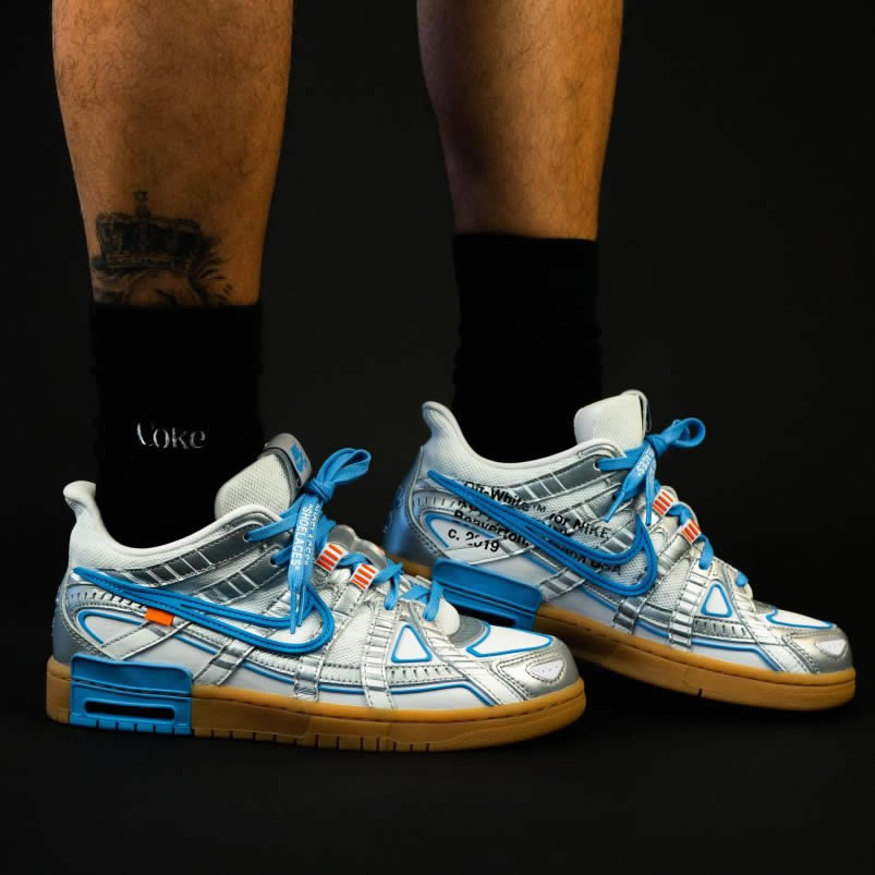 OFF-WHITE x Nike Air Rubber Dunk "University Blue" Release Date CU6015-100