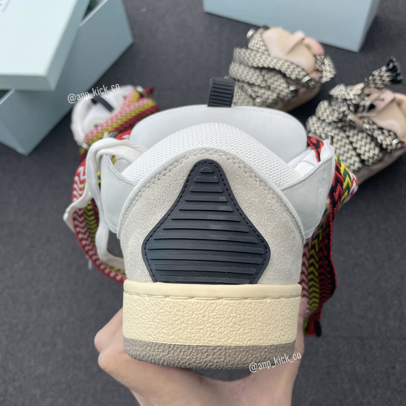 L.A.N.V.I.N Leather Curb Sneakers White DRAG-A20