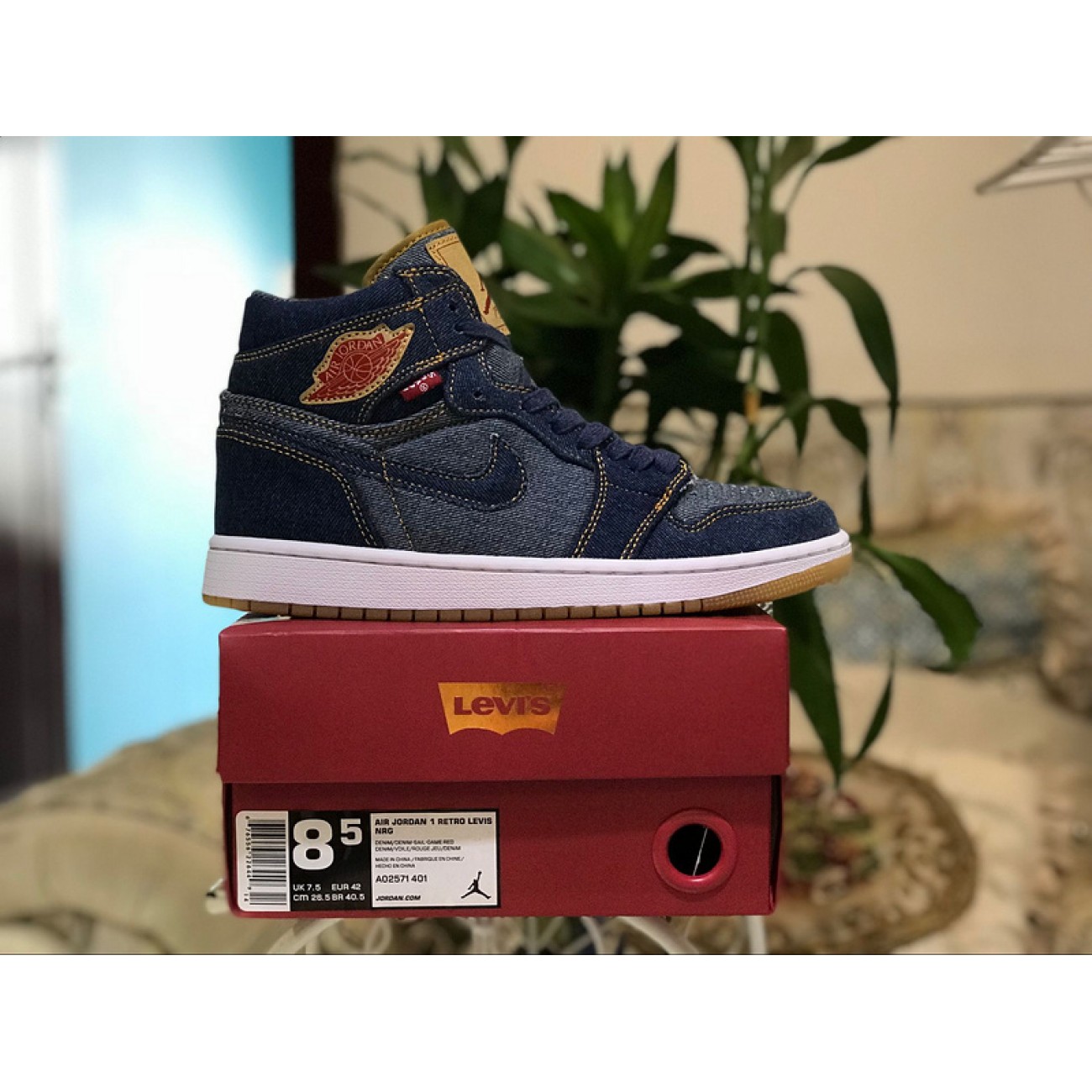 Levis x Air Jordan 1 AJ1 AO2571-401