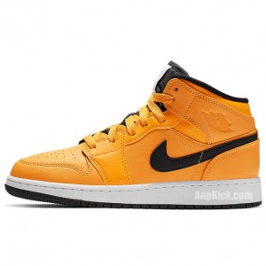 Air Jordan 1 Mid Taxi Yellow University Gold AJ1 554724-700