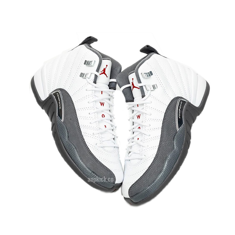 Air Jordan 12 White Dark Grey Gym Red GS Release Date 130690-160