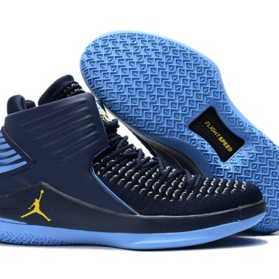 Air Jordan 32 XXXII Deep Blue/Grey/Yellow