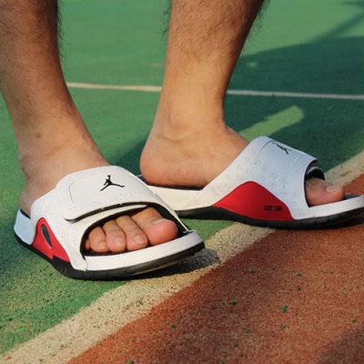 Air Jordan Hydro 13 Sandals Slippers White Black Red 684915-101