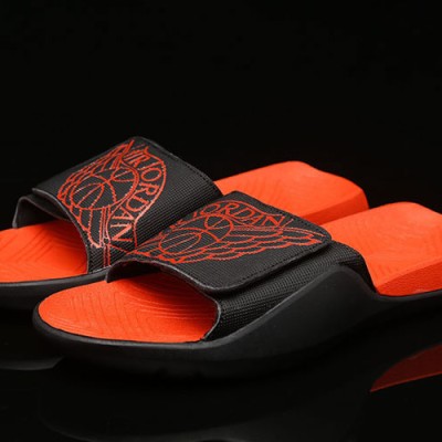 Air Jordan Hydro 7 Sandals Slippers Black Orange Wmns AA2516-003 Mens AA2517-003