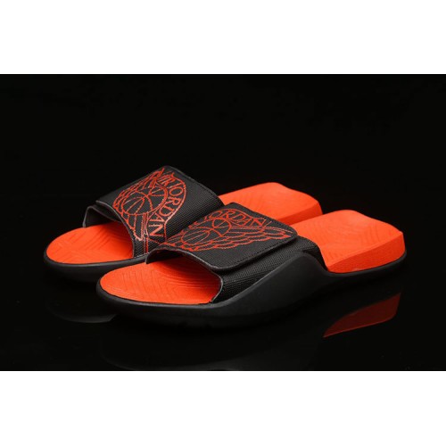 Air Jordan Hydro 7 Sandals Slippers Black Orange Wmns AA2516-003 Mens AA2517-003
