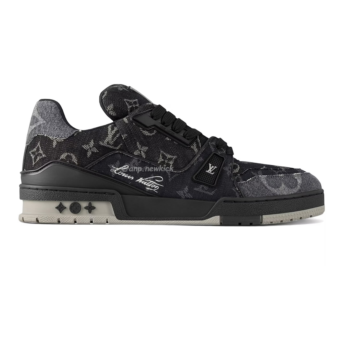 Louis Vuitton LV Trainer Black Monogram Denim 1AC4ZG