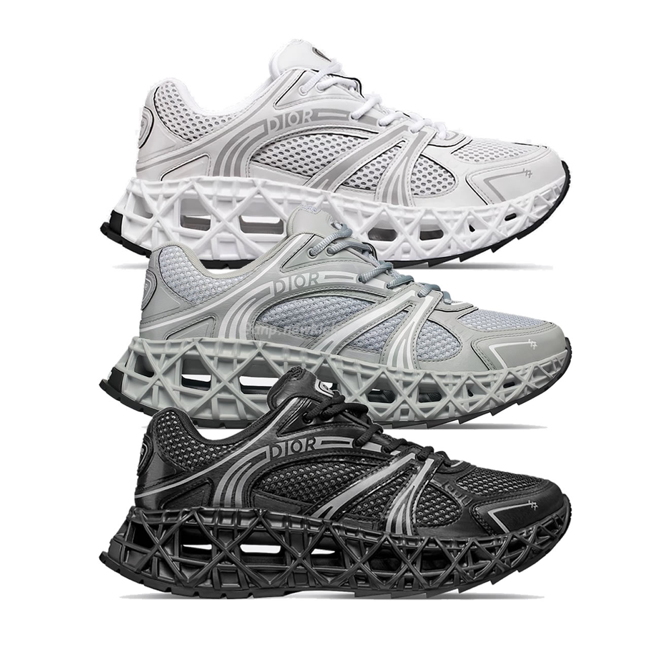 DIOR B35 NXXT sneaker Black Technical Fabric and Black Technical Mesh 3SN323ZCY_H968