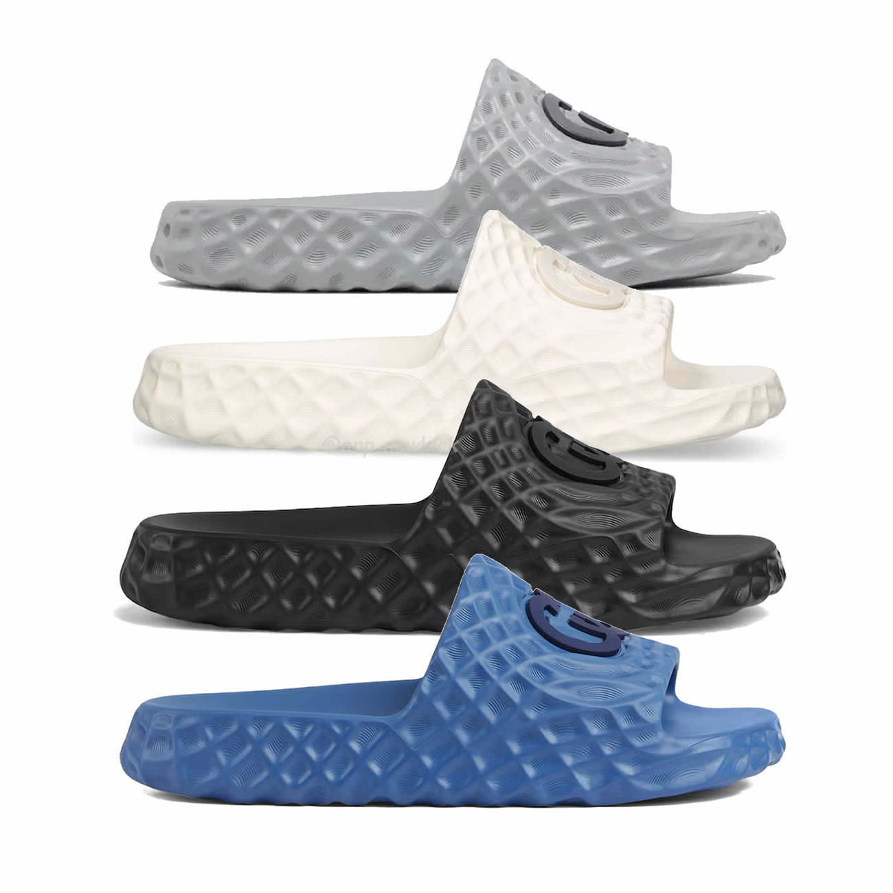 Gucci Slide Sandal Interlocking G Water Ripples 770801 J8710 1000