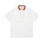 BURBERRY POLO SHIRT Checkered White Black