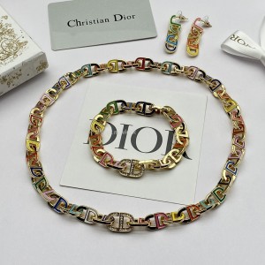 Dior bracelet necklace earring set