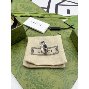 Gucci With Double G Ring Silver in 925 Sterling Silver
