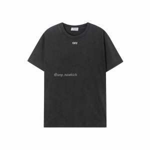 Off-White Script Arrow Embroidered Black T-shirt