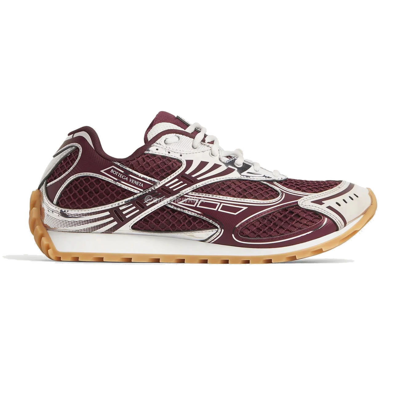 Bottega Veneta - Orbit Barolo Silver Low Top Sneakers