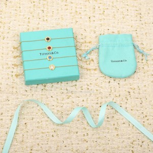 Tiffany & Co. T Gold Diamond and Turquoise Circle Pendant