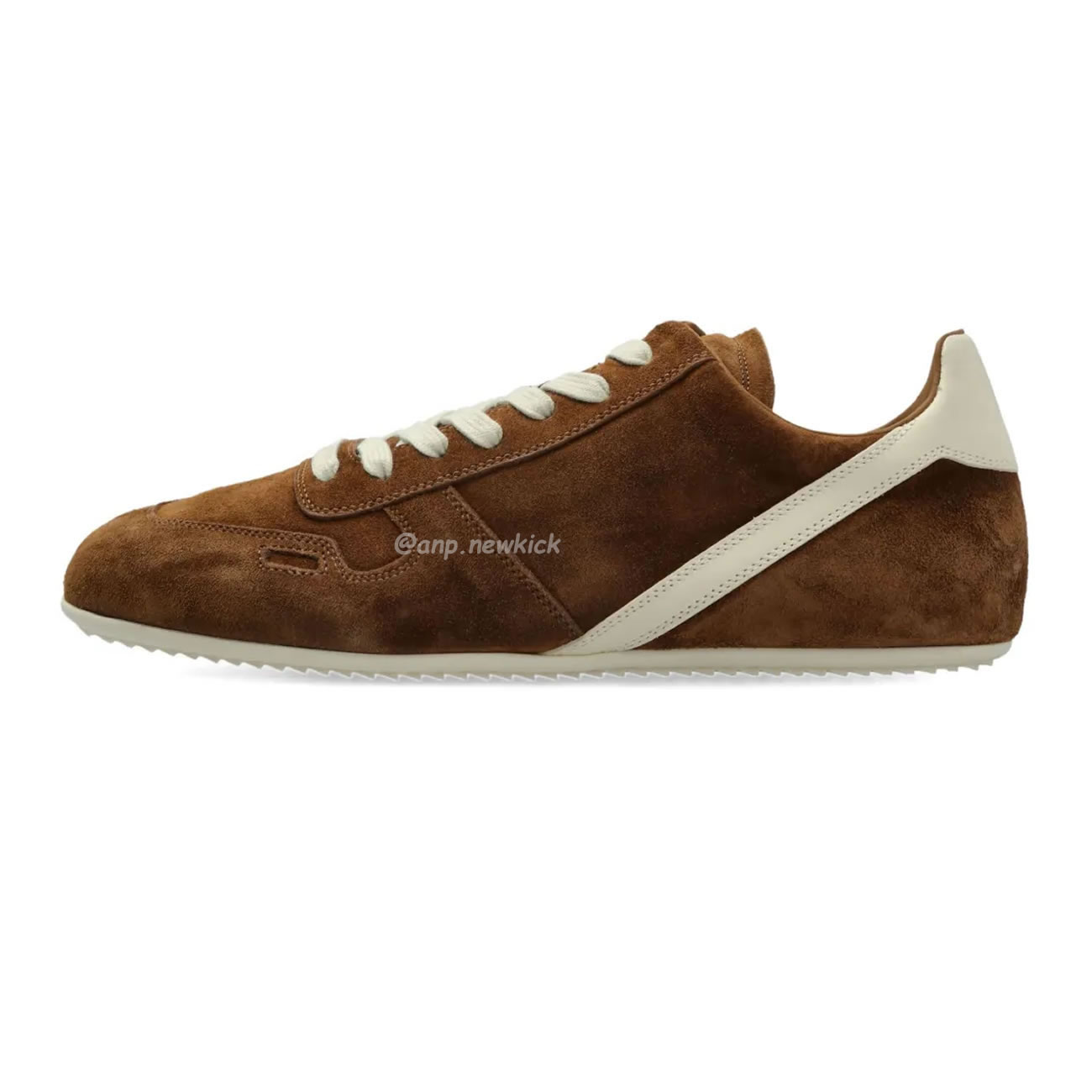Rick Owens Minimal Sneak suede leather panel sneakers