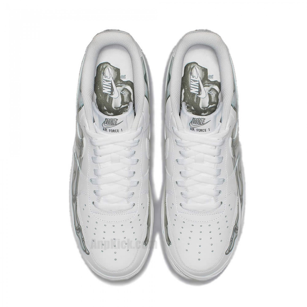 Nike Air Force 1 Low QS "Skeleton" Halloween Shoes BQ7541-100