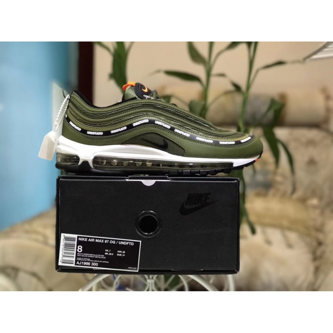 Nike Air Max 97 x Undefeated Green Bullet AJ1986-300