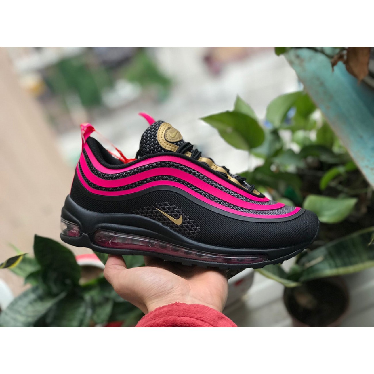 Wmns Nike Air Max 97 ULTRA Black Pink Bullet 917999-002