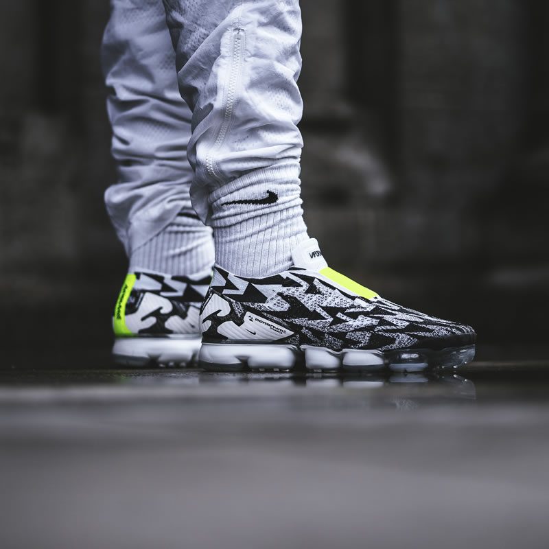 Nike Air Vapormak Fk Moc 2 Acronym Light Bone/Volt Green AQ0996-001-35