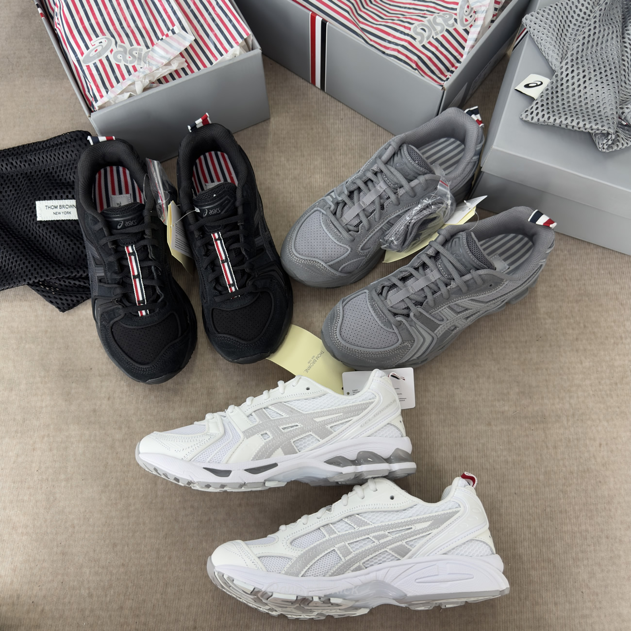 Asics Gel Kayano 14 Thom Browne Grey Mens Wear 1203b110 020 (10) - www.newkick.vip