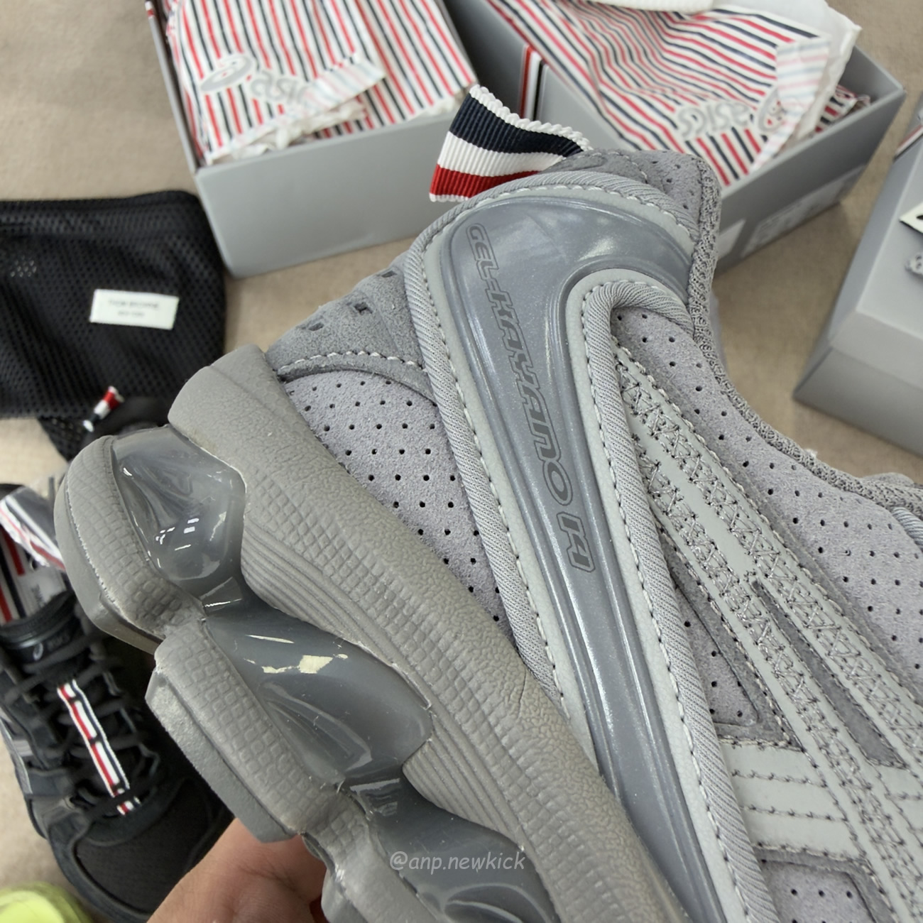 Asics Gel Kayano 14 Thom Browne Grey Mens Wear 1203b110 020 (14) - www.newkick.vip
