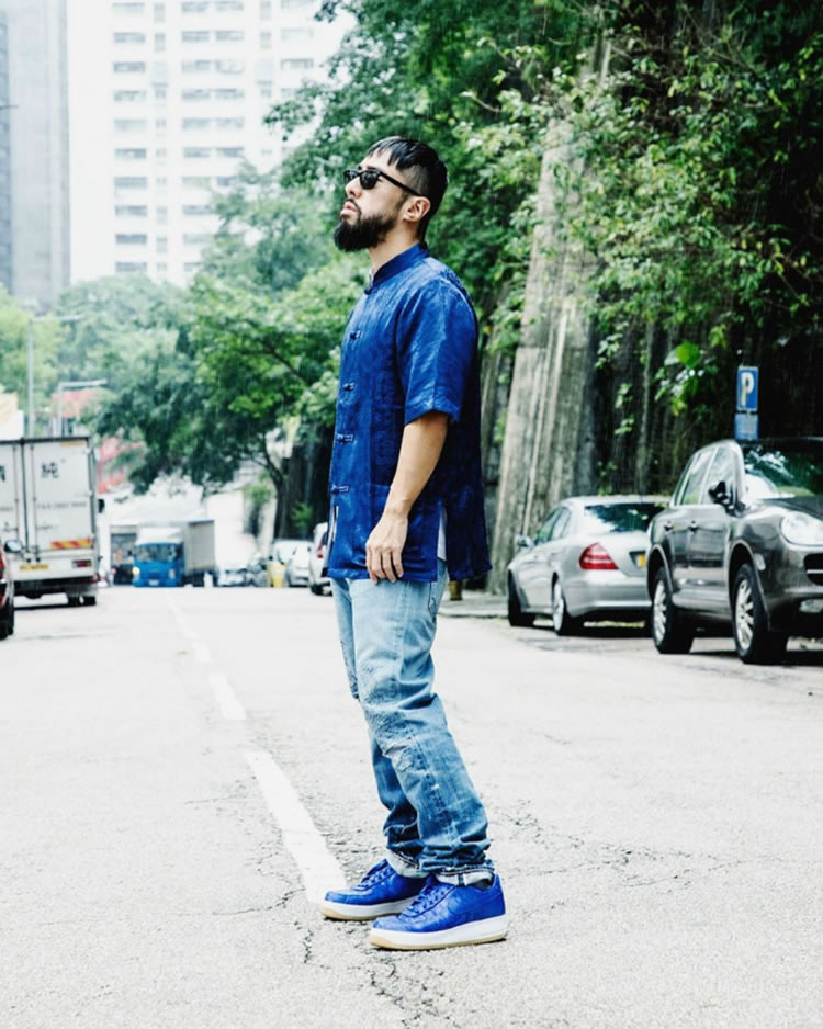 Clot Nike Air Force 1 Prm Royal Blue Silk On Feet Cj5290 400 (3) - www.newkick.vip