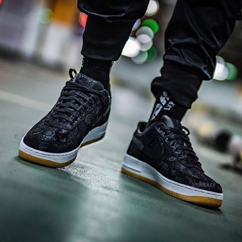 Fragment Clot Nike Air Force 1 Black On Feet Af1 Low Shoes Cz3986 001 (2) - www.newkick.vip
